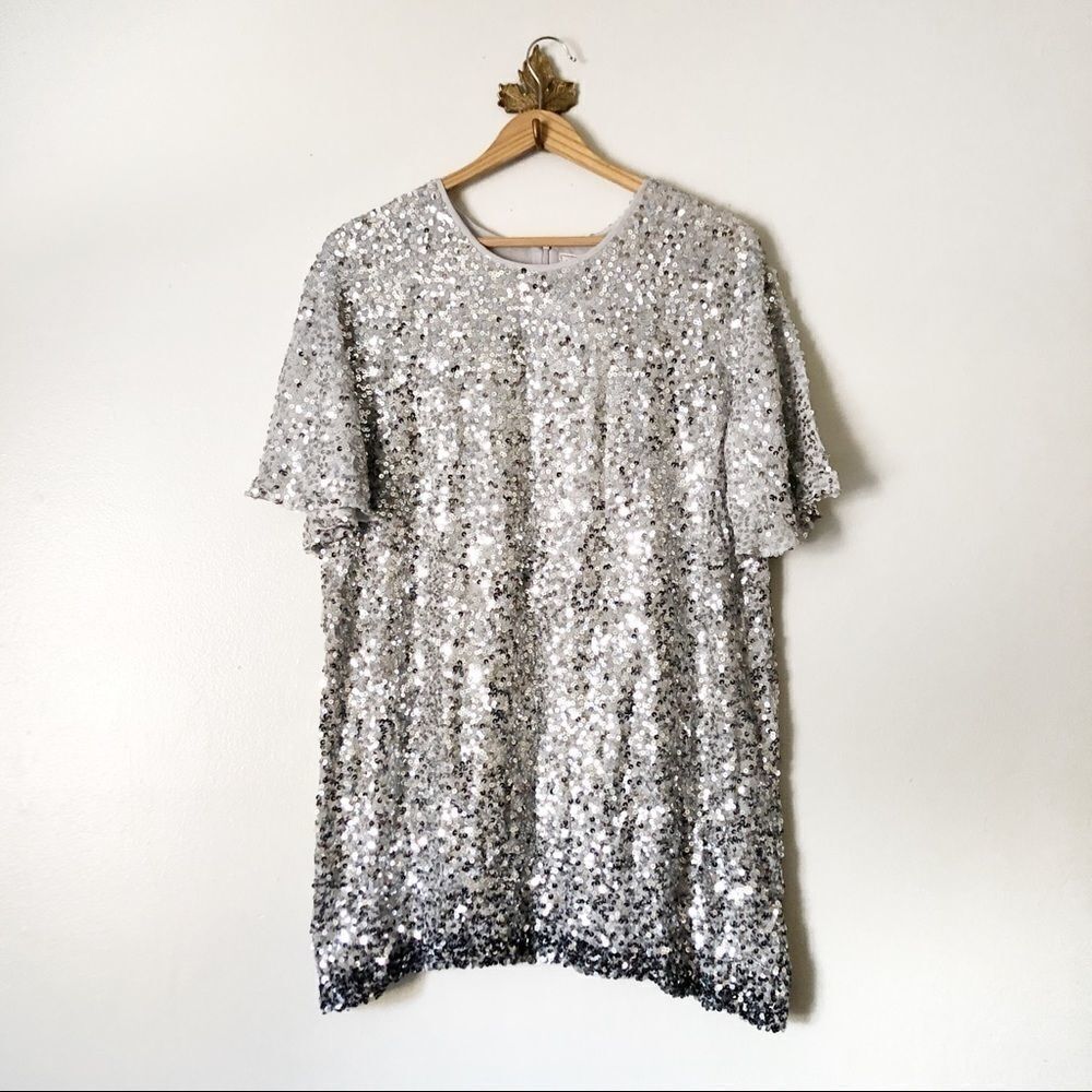 Jen’s Pirate Booty black water sequin mini dress